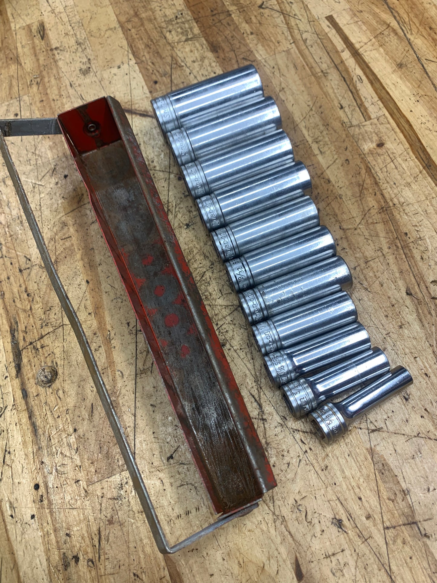 Snap On 3/8" SAE Vintage Deep Socket Set 11pc USA 211SFSY
