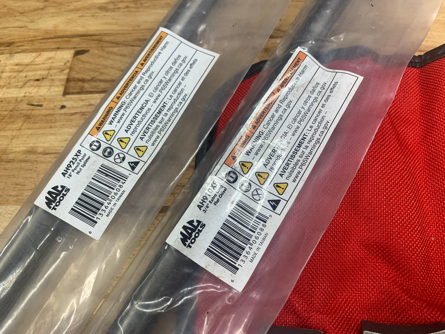 Mac tools air hammer bit set 5pc PLUS pickle fork and XL bits AHBK5P