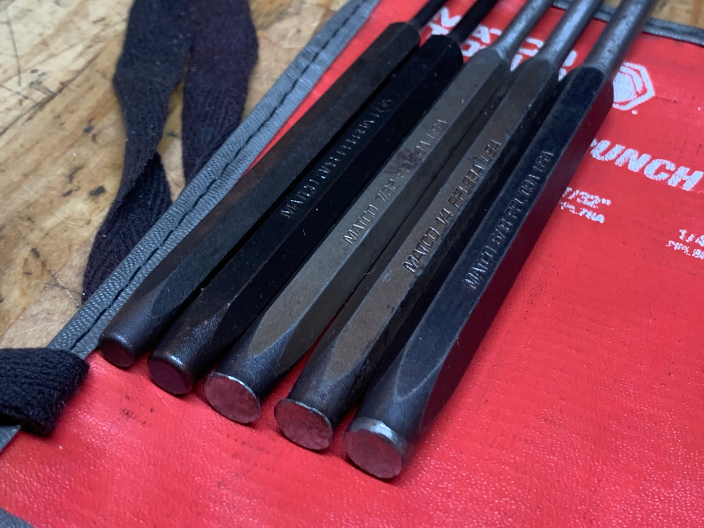 Matco Long Pin Punch Set 5pc. USA SPPL5KA