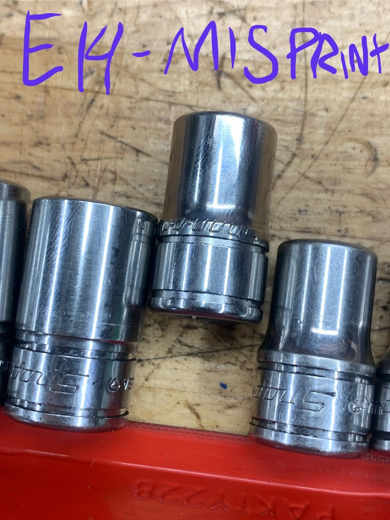Snap On E-Torx Chrome Socket Set 10pc USA 210AFLEY