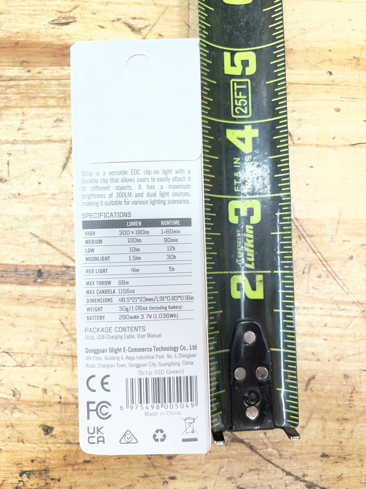 Olight Oclip Clip Light with White and Red Light BRAND NEW