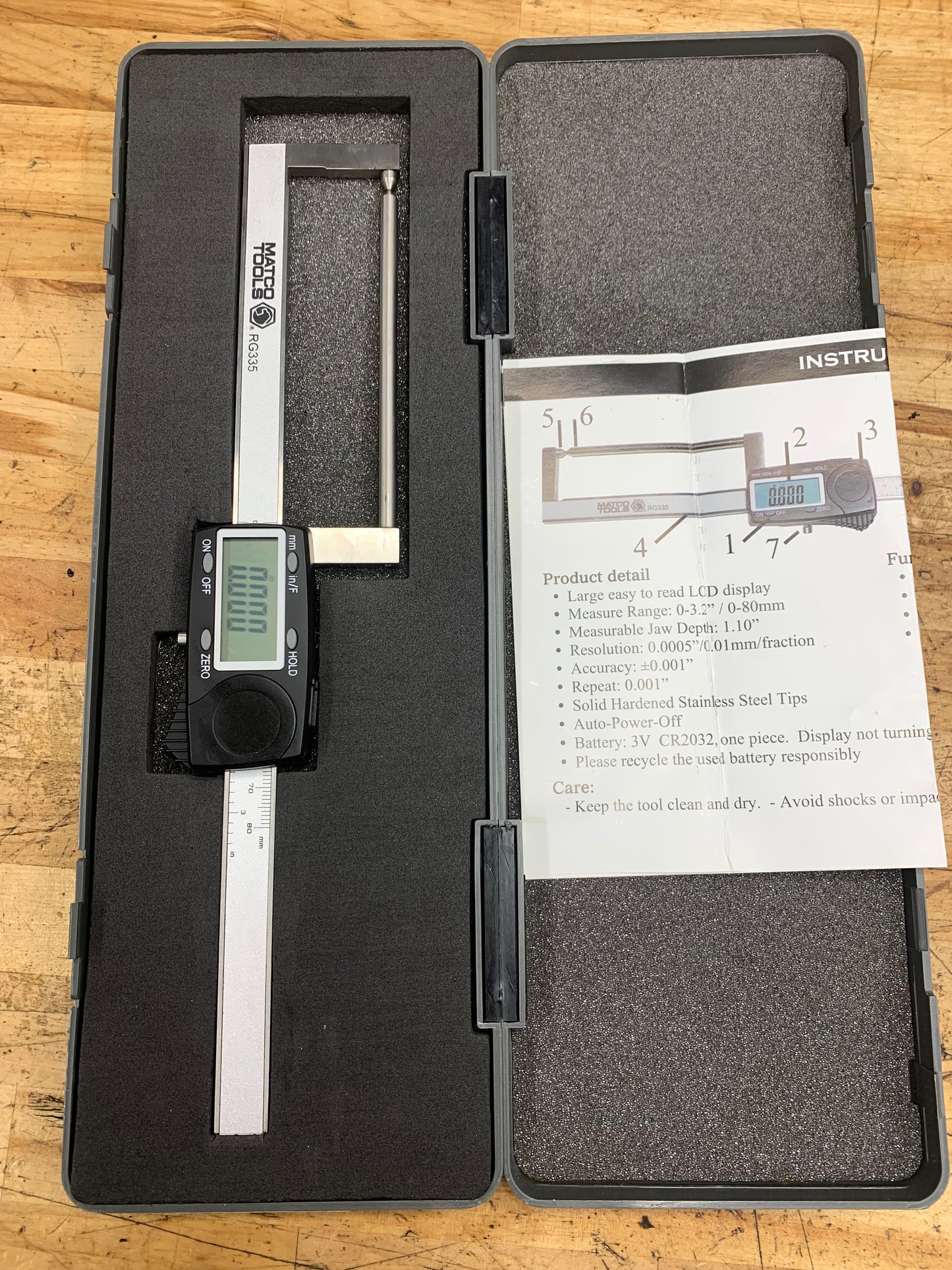 Matco Wheels On Rotor Thickness Gage RG335