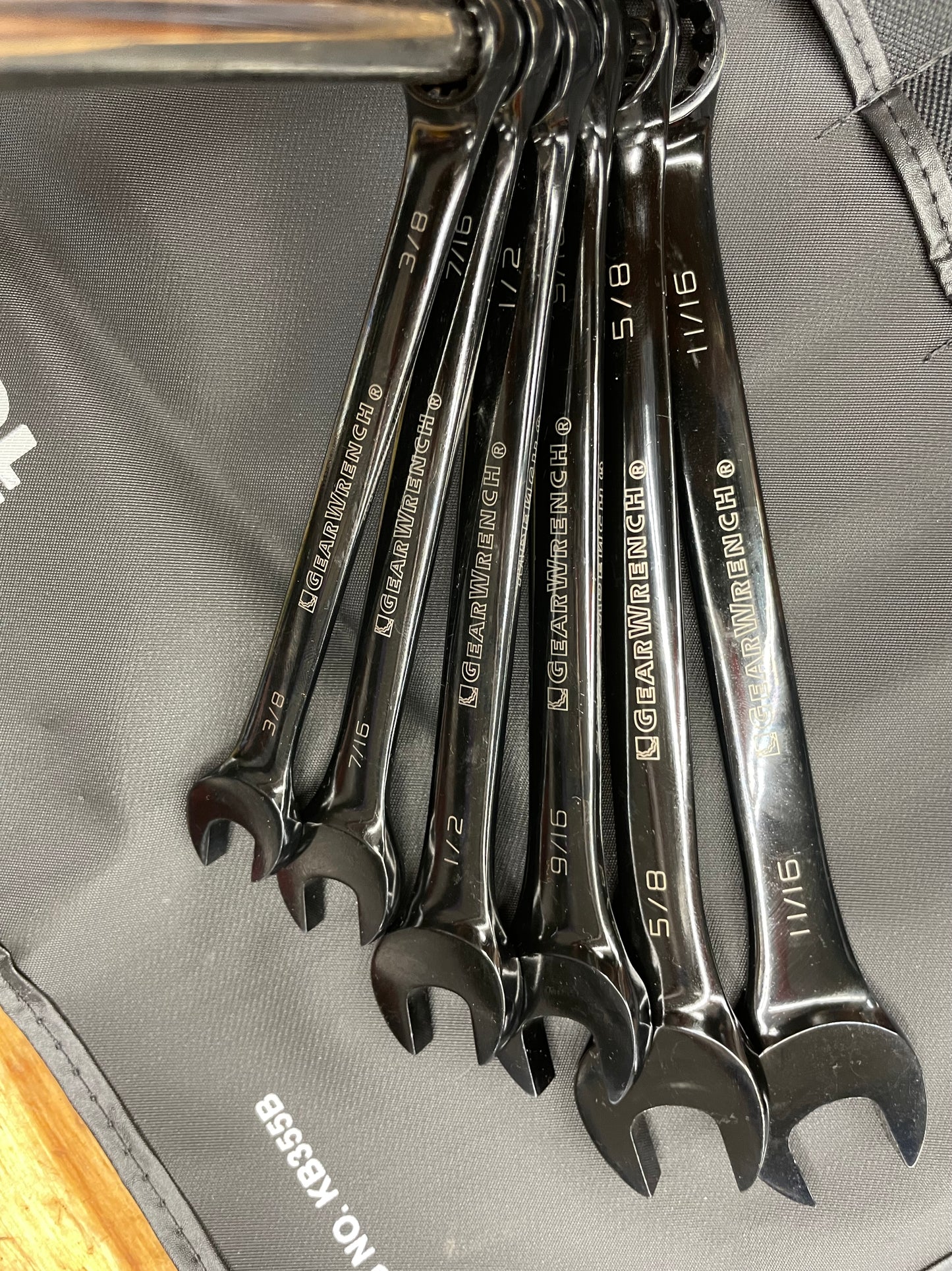 Gearwrench SAE Combo Wrench Set RARE Gloss Black 6pc 3/8”-11/16” BRAND NEW