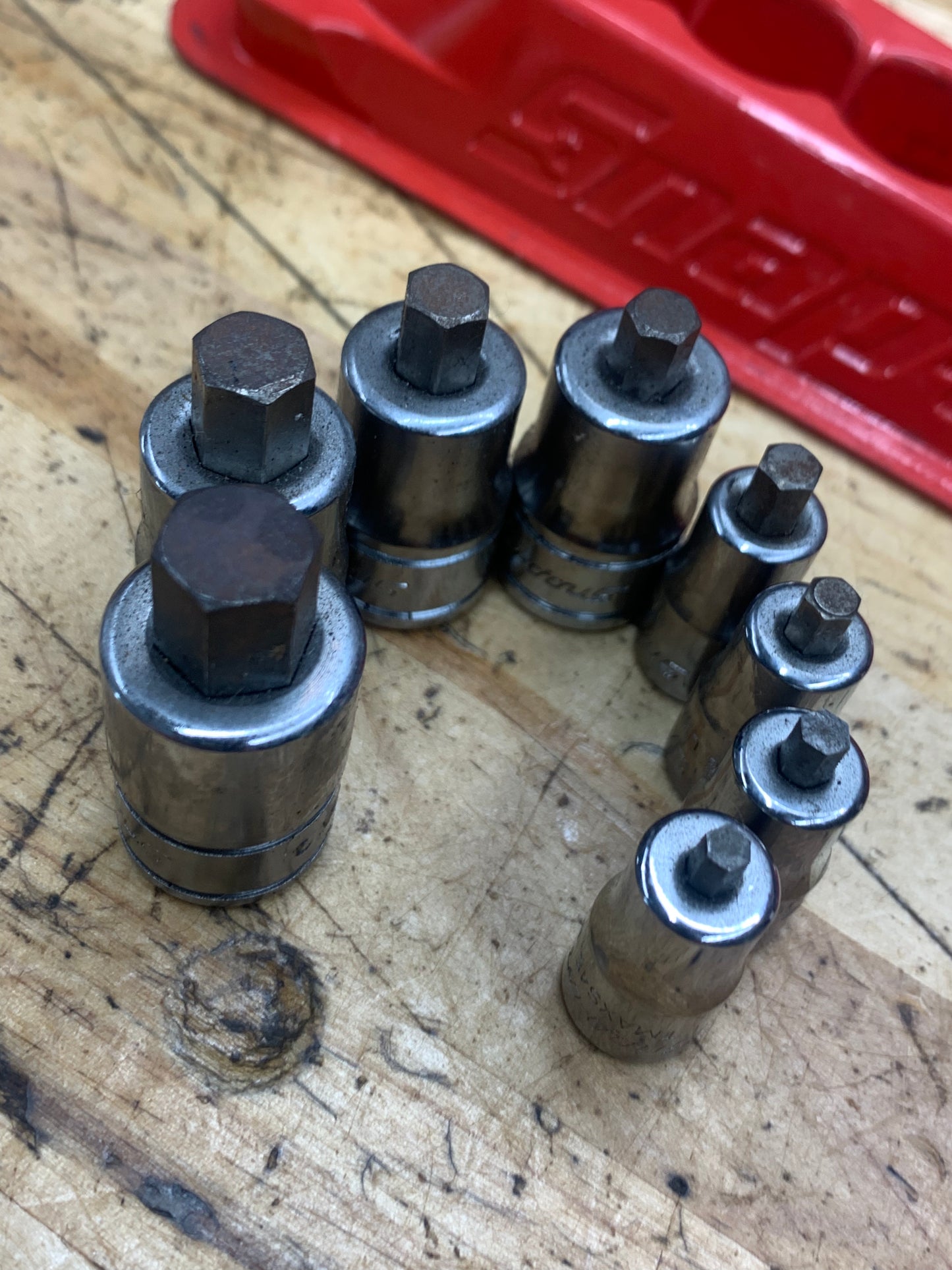 Snap On SAE Stubby Hex Allen Socket Set 8pc USA 208EFTAXSY