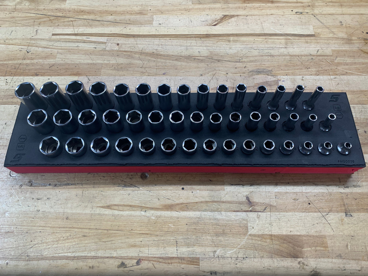 45pc Snap On 3/8” metric foam socket master set 245SFMSFR
