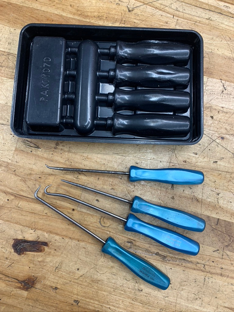 Snap On Pearl Blue Mini Pick Set 4pc USA