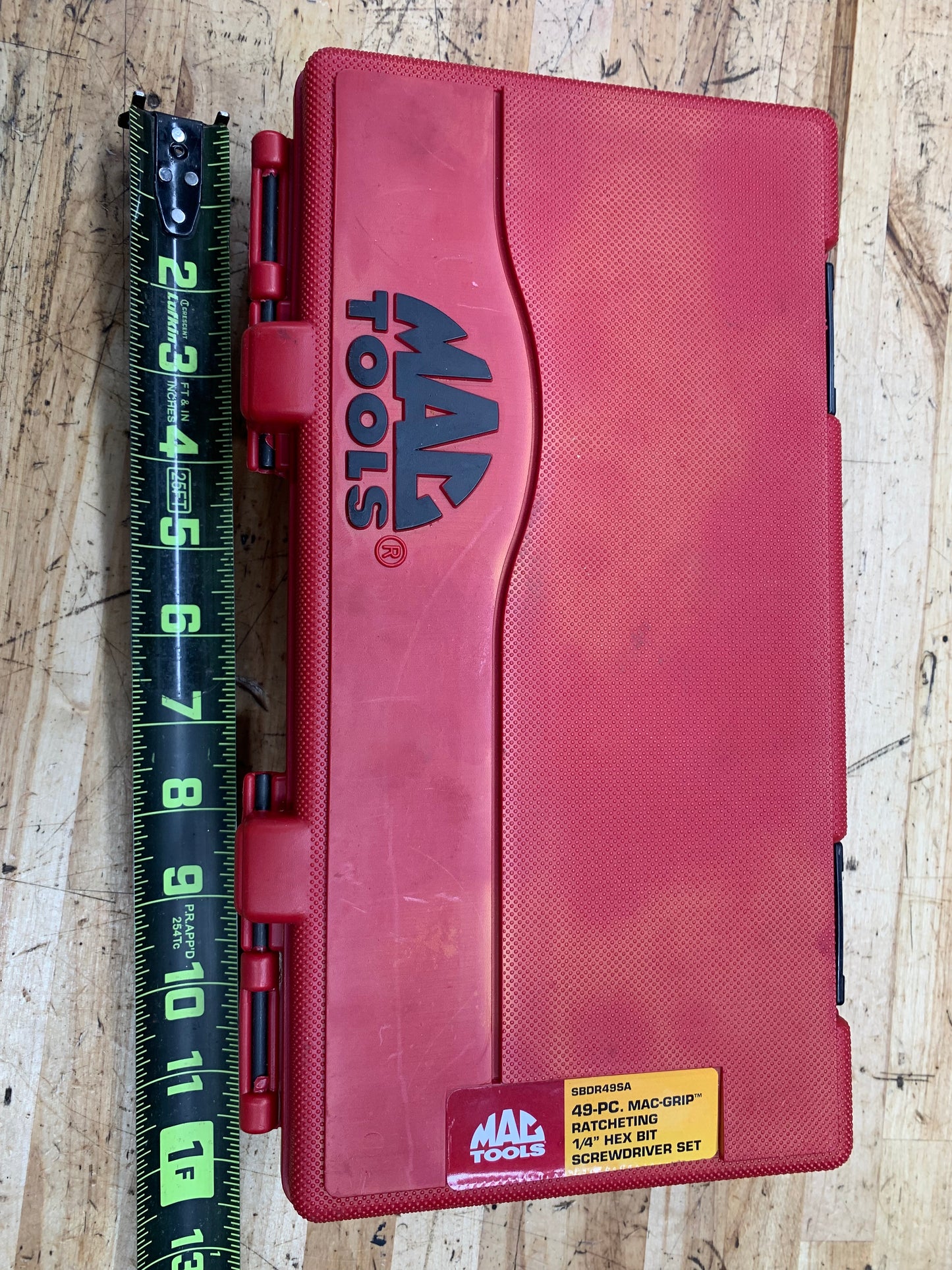 Mac Grip 1/4” Hex Bit Ratcheting Screwdriver Set SBDR49SA LIKE NEW