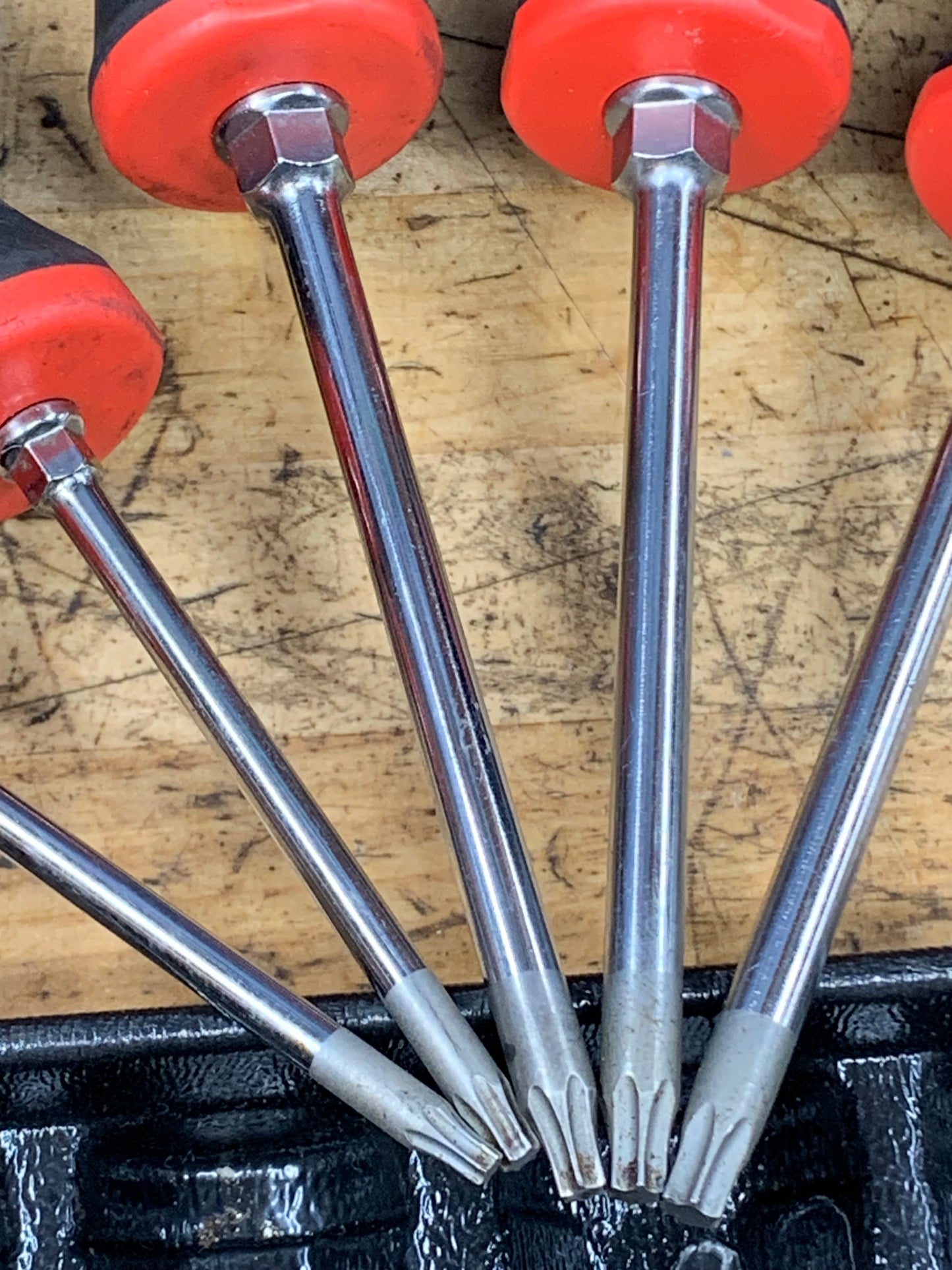 Snap On Soft Grip Vintage Torx Screwdriver Tray Set 5pc USA SGDTX50