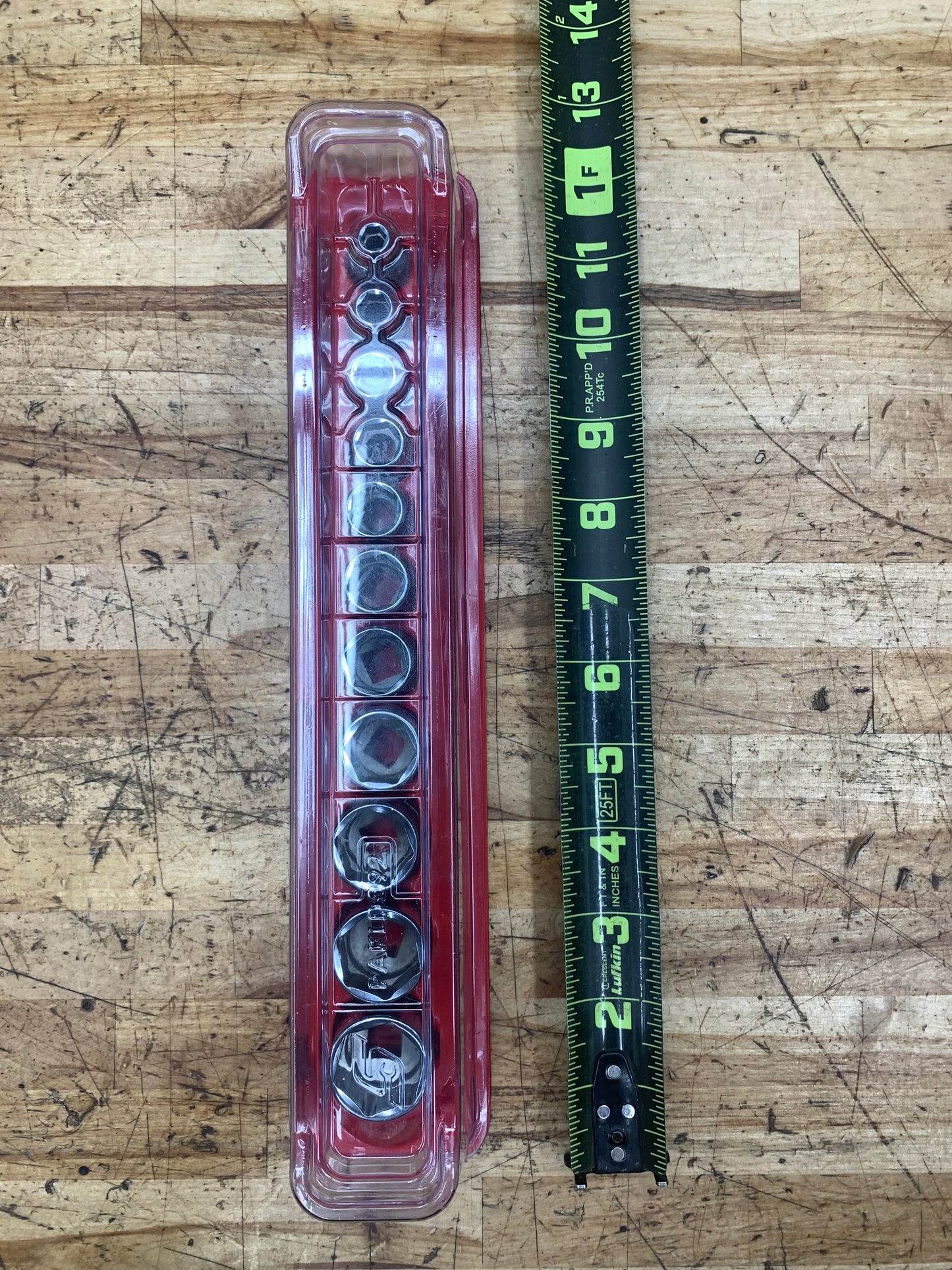 Snap On 3/8" SAE Shallow Socket Set 11pc MINT USA 211FSY