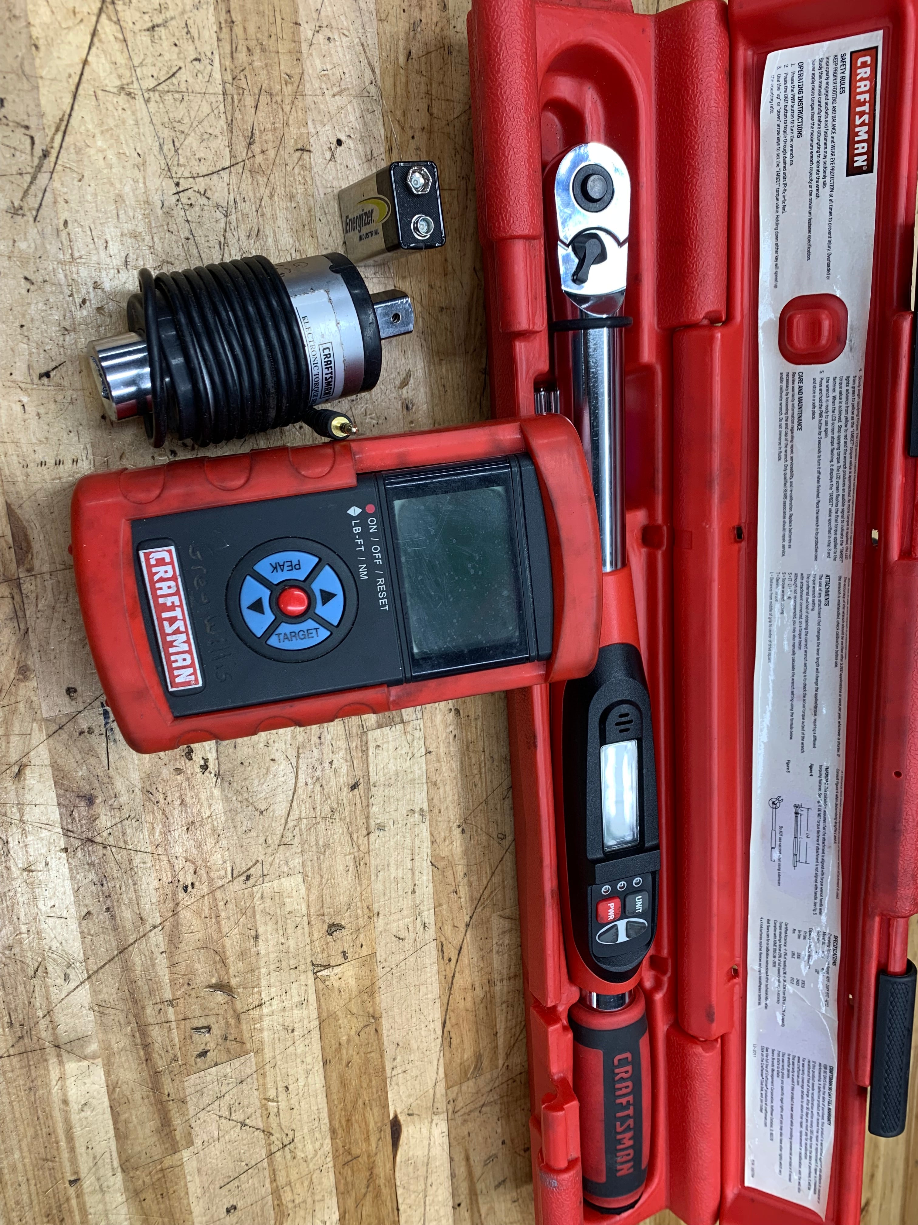 Craftsman 1/2” Drive Electronic Torque Wrench AND Torque Sensor Bundle ...