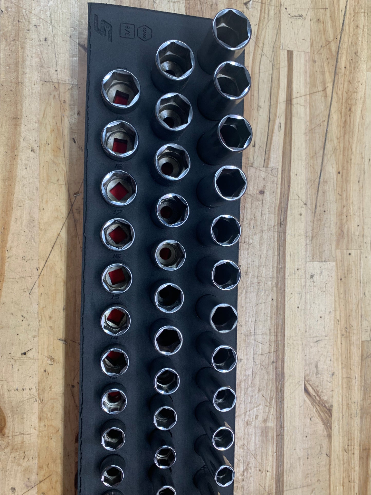 45pc Snap On 3/8” metric foam socket master set 245SFMSFR