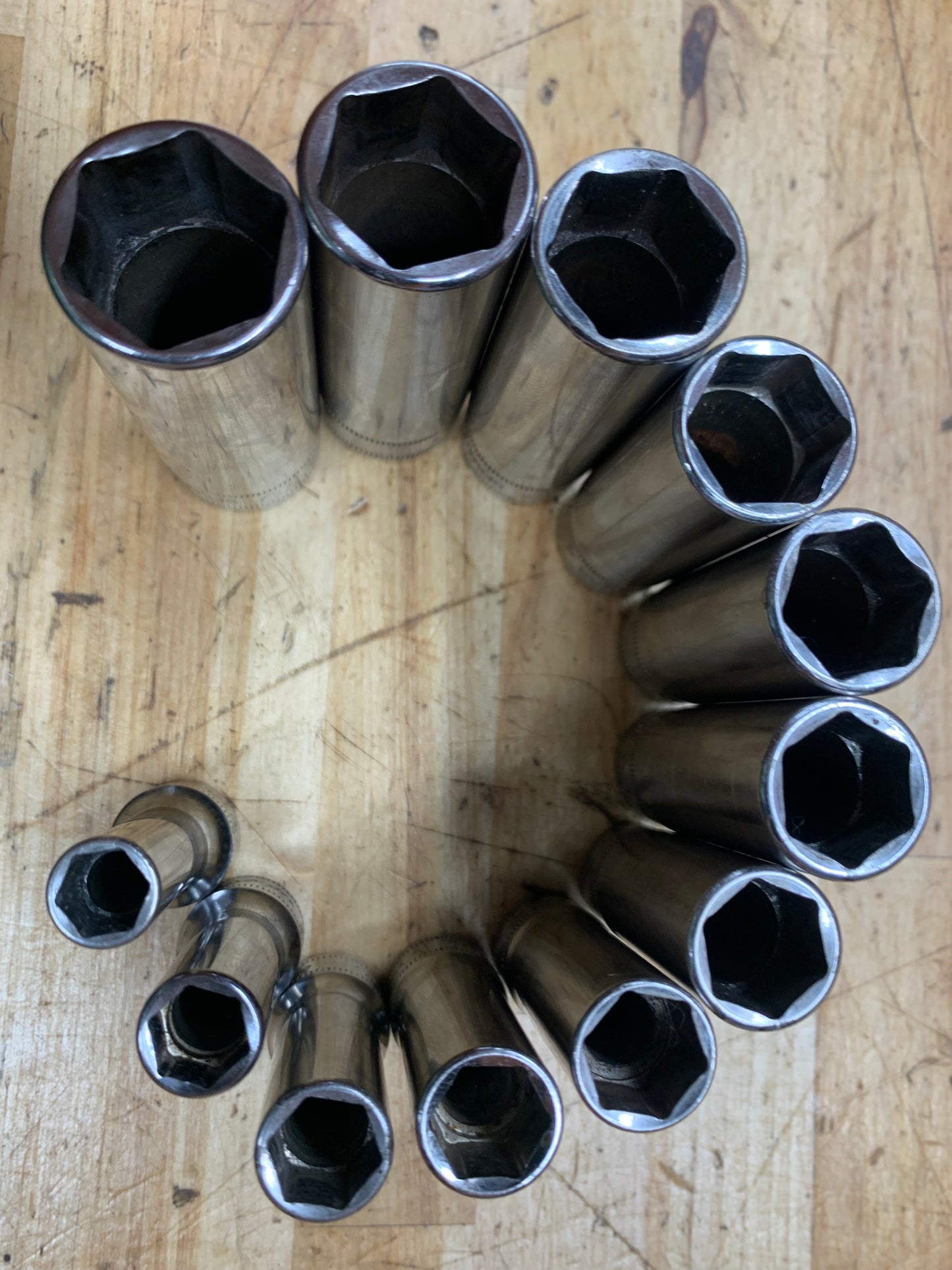 Snap On 3/8” Metric 12pc Deep Socket Set 8-19mm USA 212SFSMY