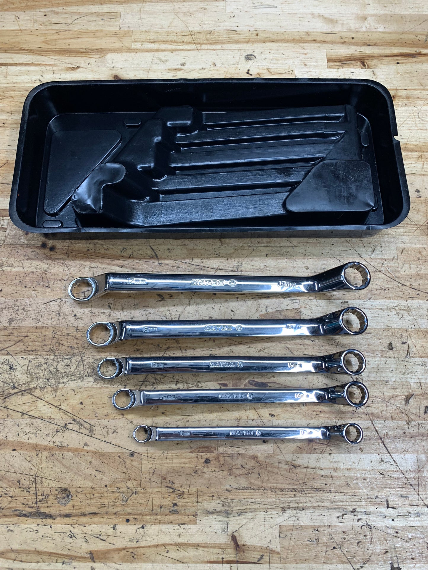 Matco Metric Deep Offset Box Wrench Tray Set USA SRBDLM5TA