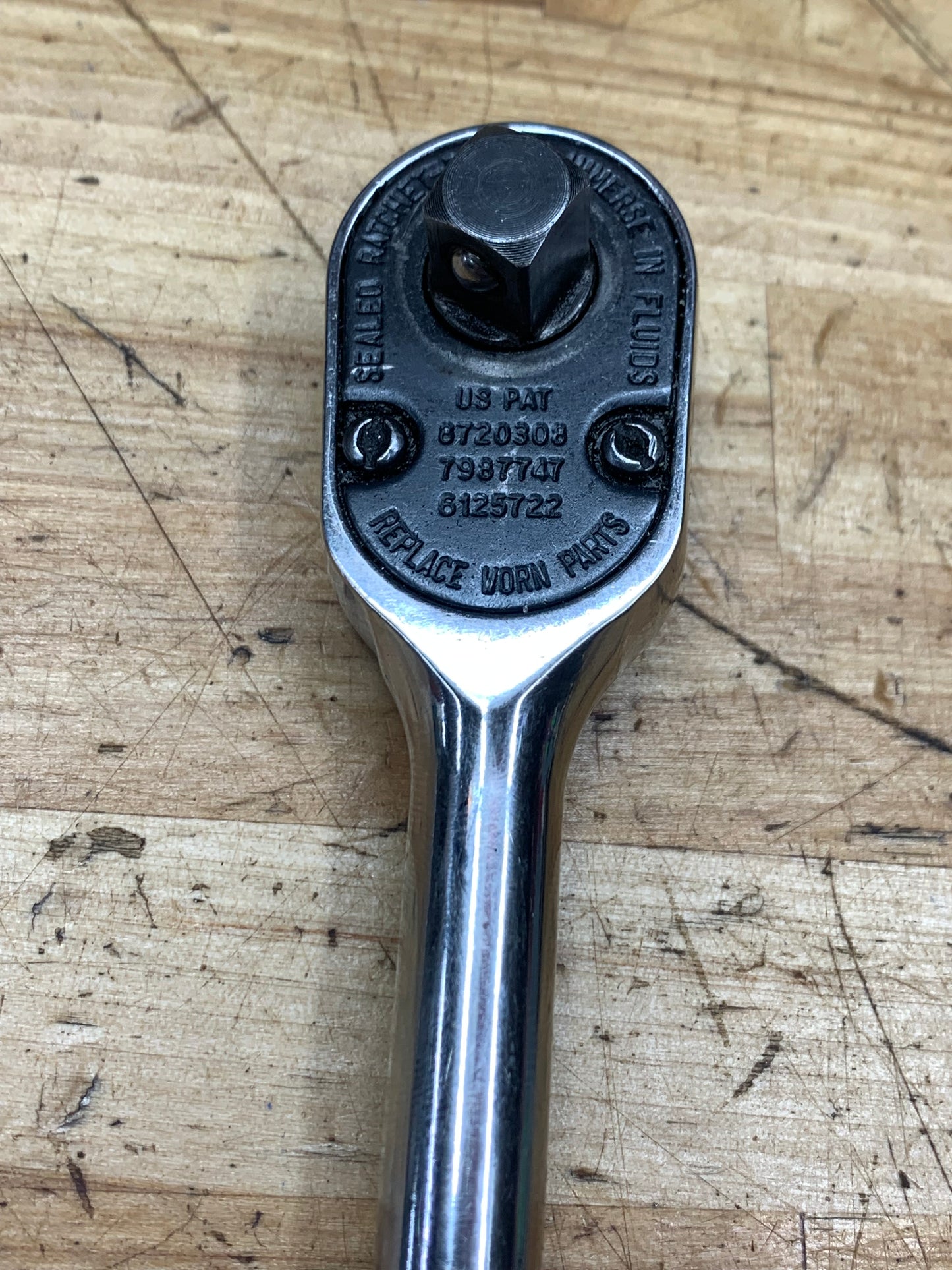 Snap On 3/8” Chrome Handle Ratchet USA F80