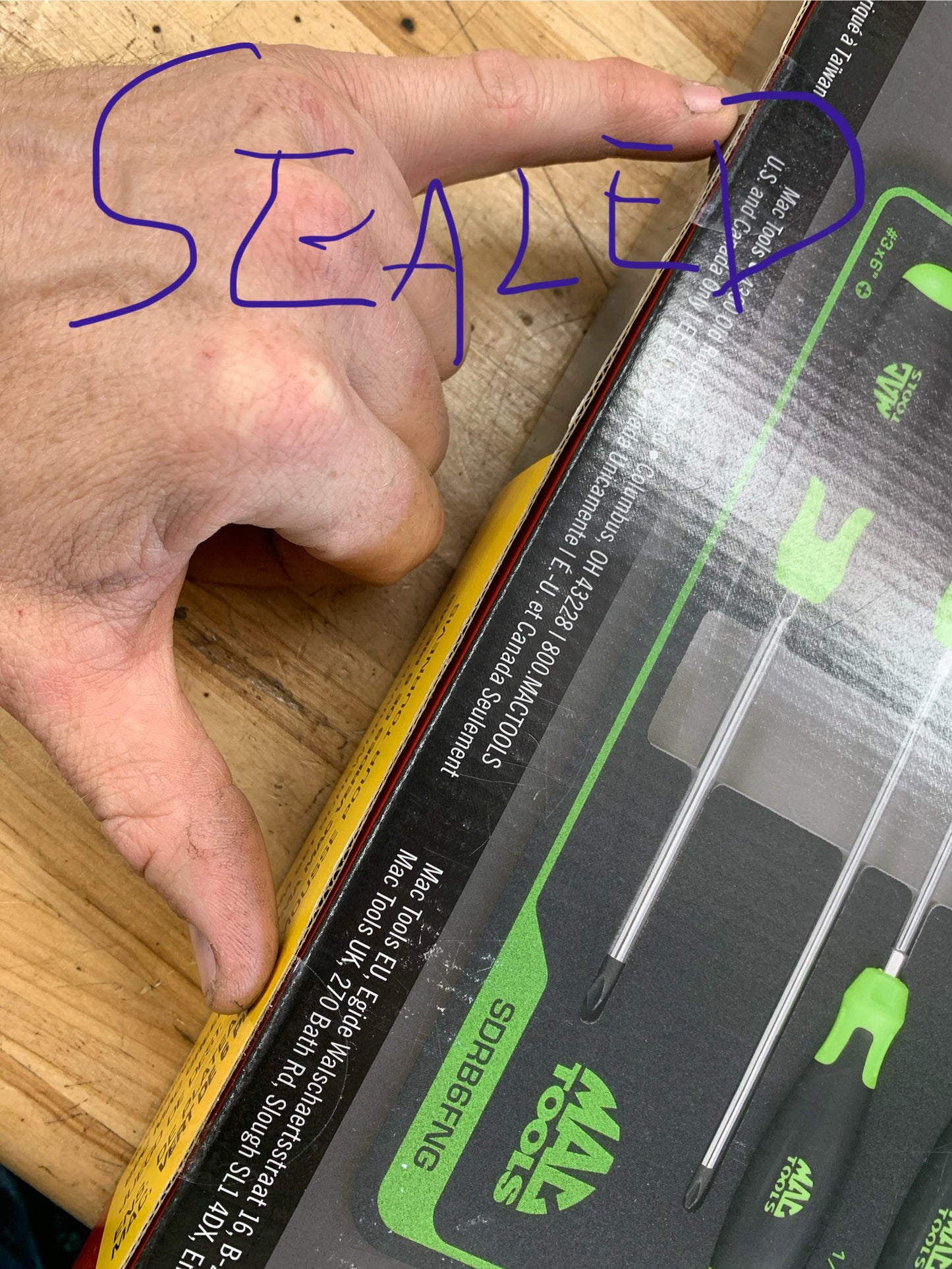 Mac tools 6 piece screwdriver set Foam tray BRAND NEW SRDB6FNG