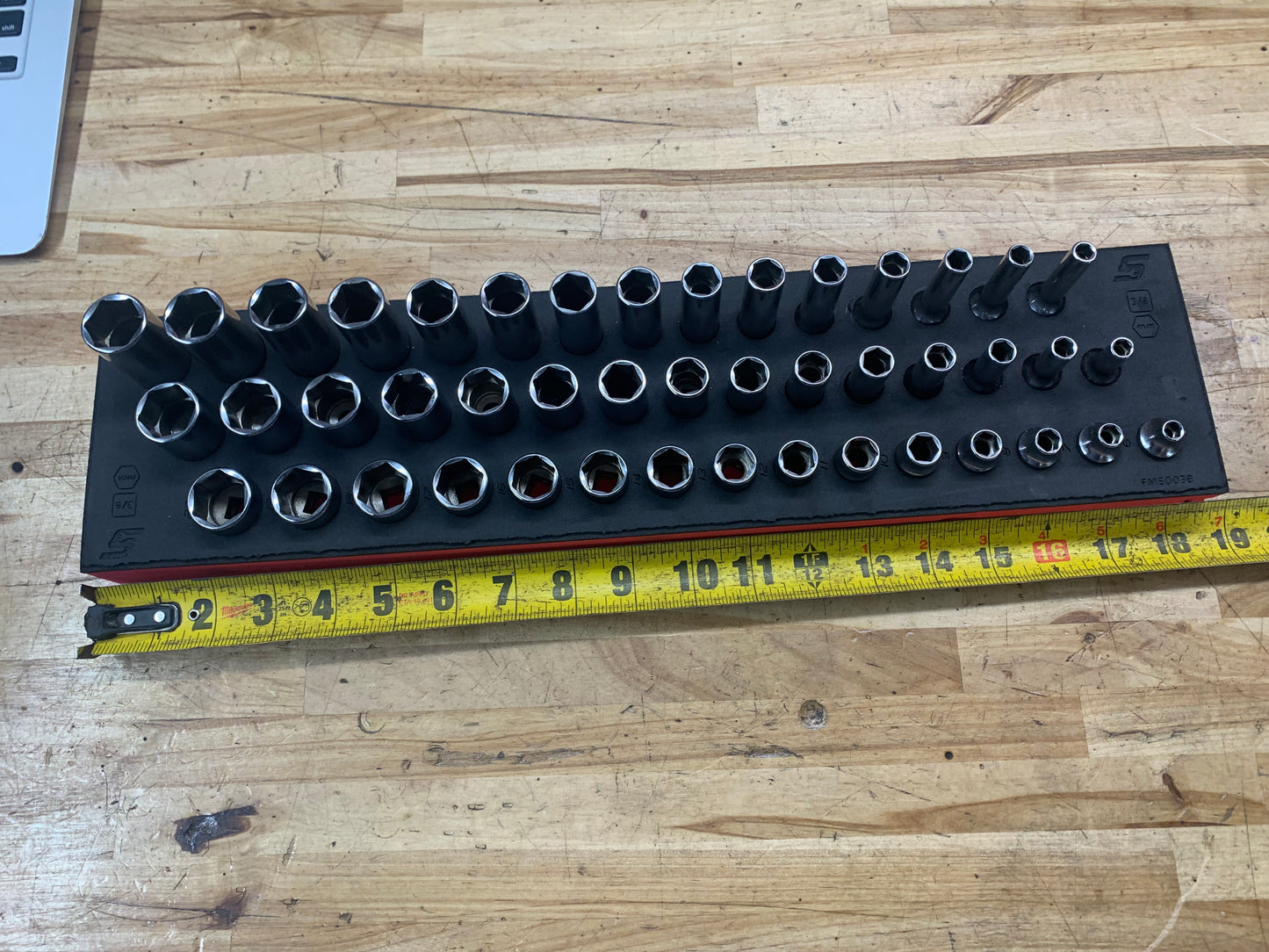45pc Snap On 3/8” metric foam socket master set 245SFMSFR