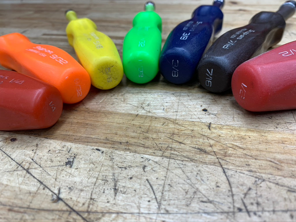Snap On SAE Nut Driver Set 7pc Set