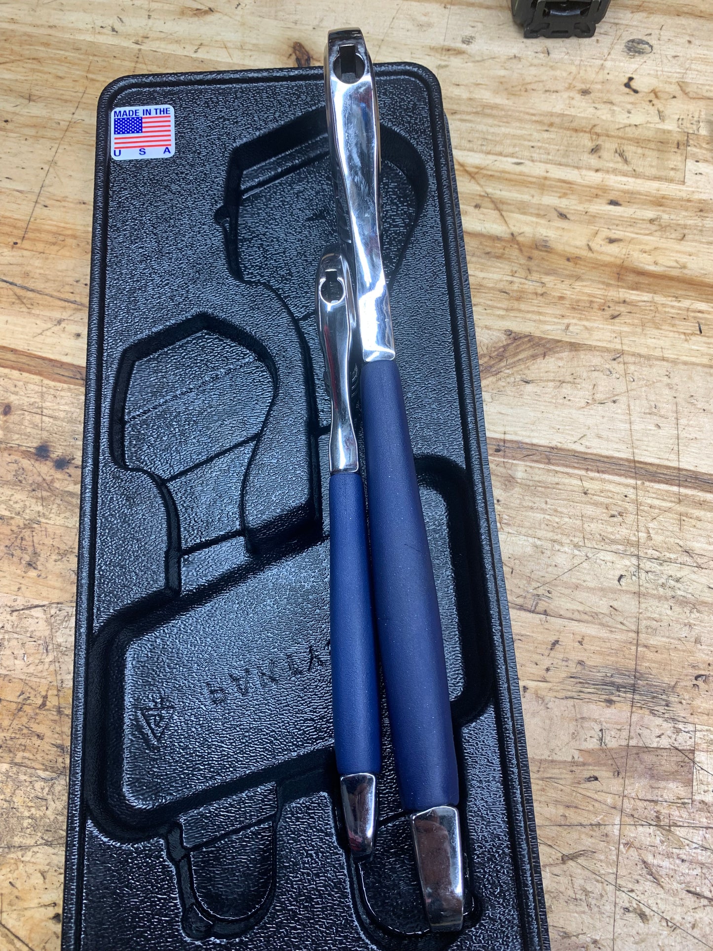 Snap On Power Blue Adjustable Wrench Tray Set 2pc USA FADH702C1