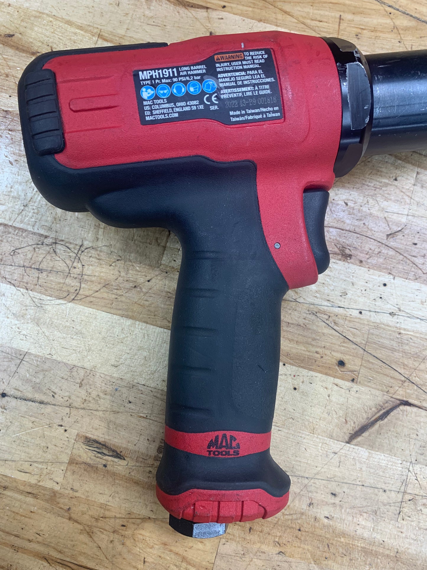 Mac tools long barrel Air Hammer GREAT CONDITION MPH1911