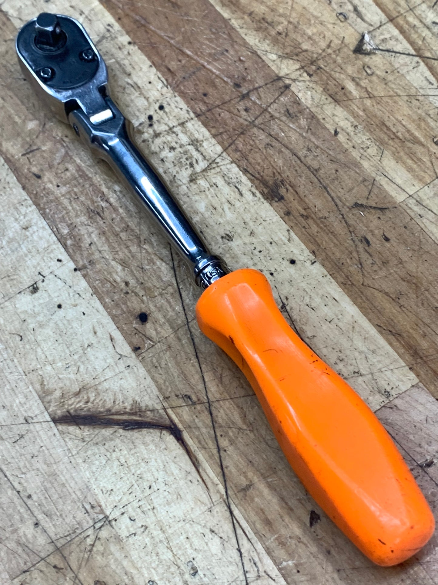 Snap On 1/4" Flex Head Orange Hard Handle THLFD72