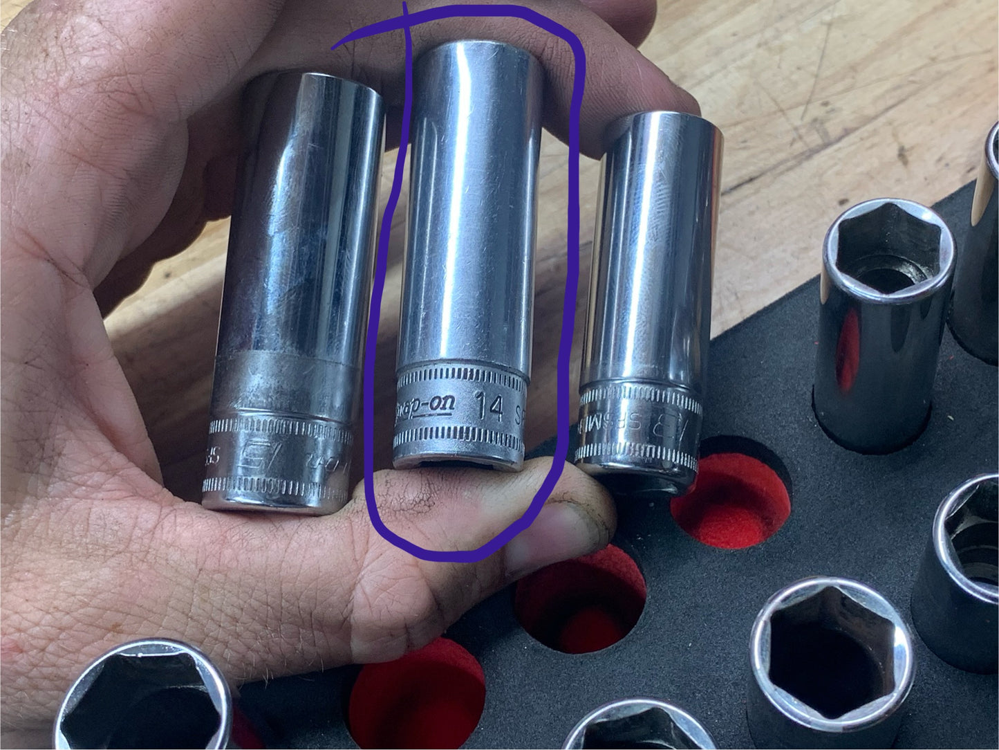 45pc Snap On 3/8” metric foam socket master set 245SFMSFR