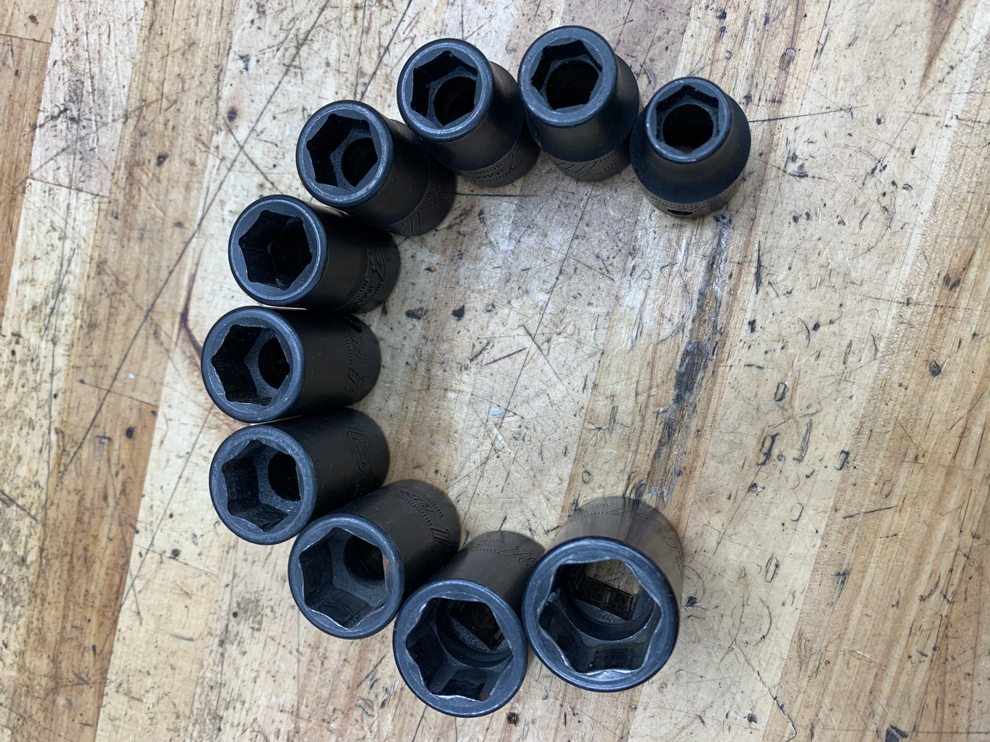 Snap On 1/2” Metric Impact Shallow Socket Set 10pc USA 310IMMYA