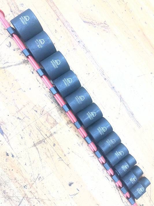 Matco 3/8” SAE Impact Shallow Socket Set 5/16”-1” 12pc.