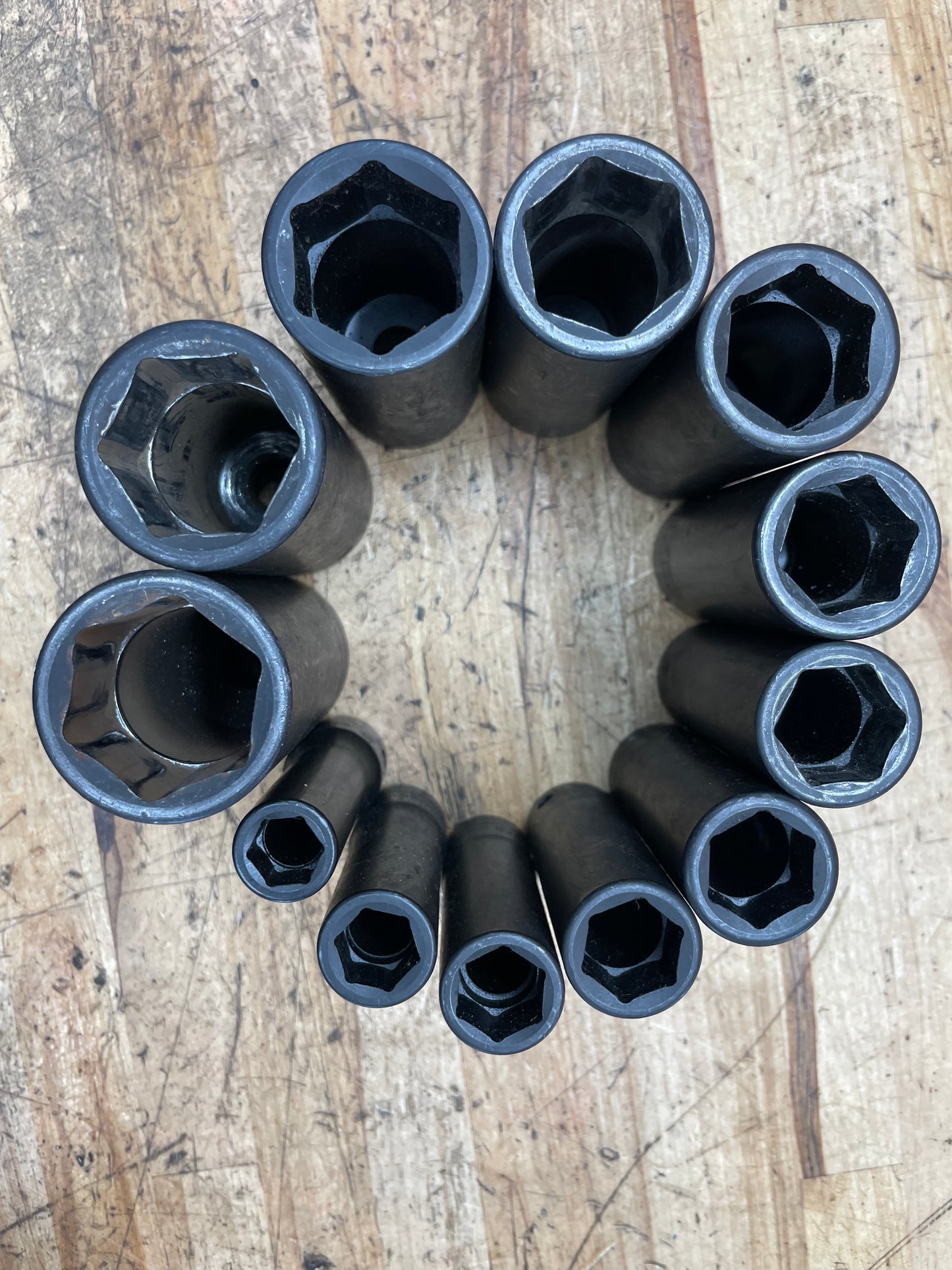 CAT by Snap On 1/2” SAE Deep Impact Socket Set 12pc USA 7/16” to 1-1/8”