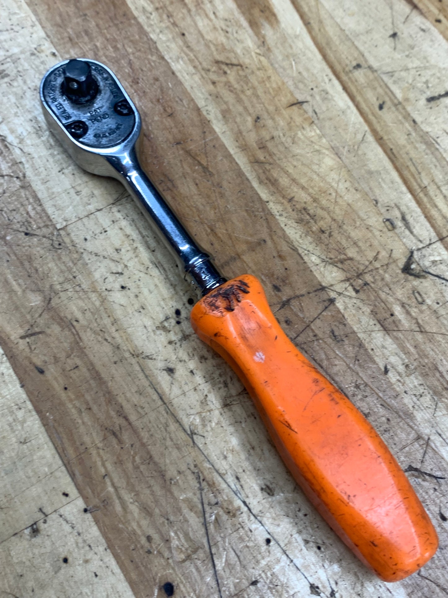 Snap On 1/4" Ratchet Orange Hard Handle THLD72