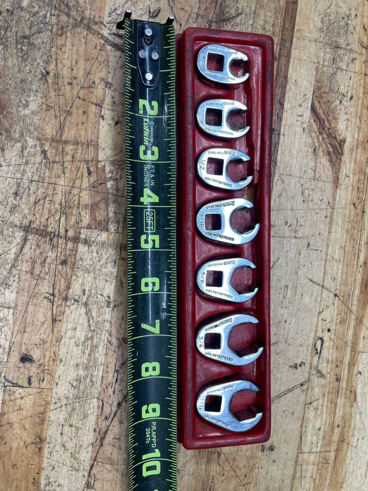 Snap On 3/8" SAE Flare Crowsfoot Socket Set 7pc 3/8"-3/4" USA 207SFRH