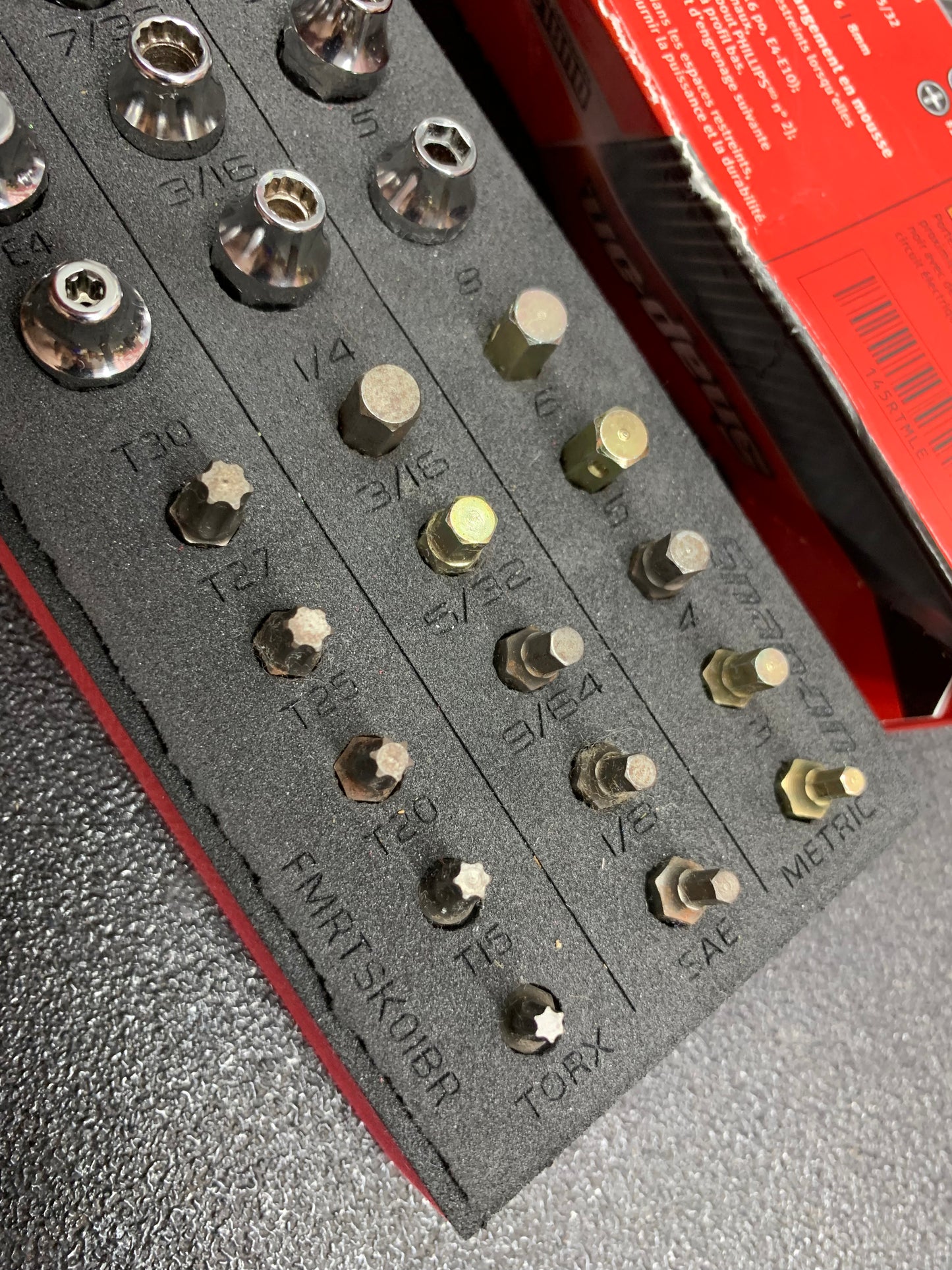 Snap on 1/4” low profile master socket set 145RTMLE