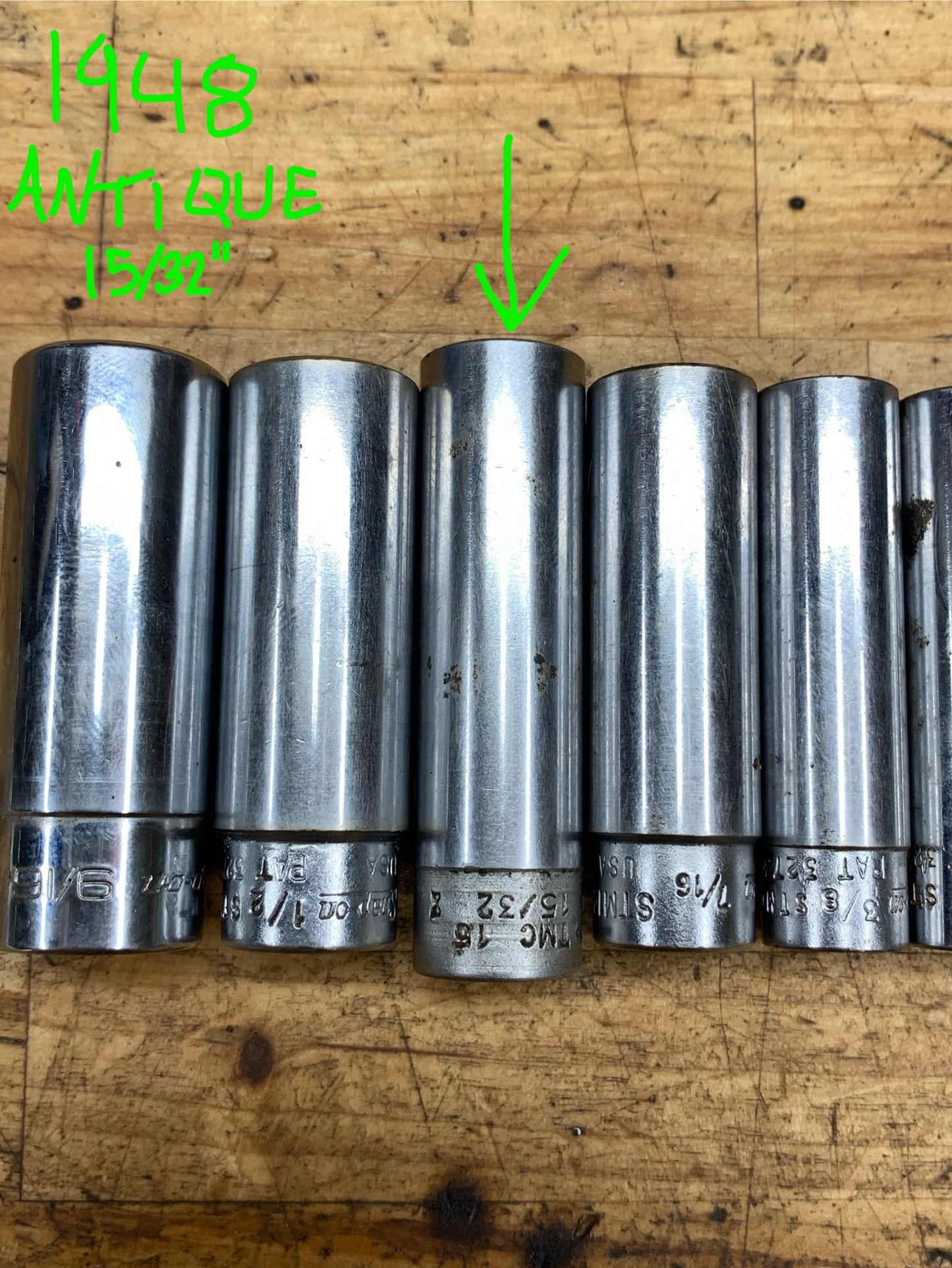 Snap on 1/4" SAE Deep Socket Set 10pc USA