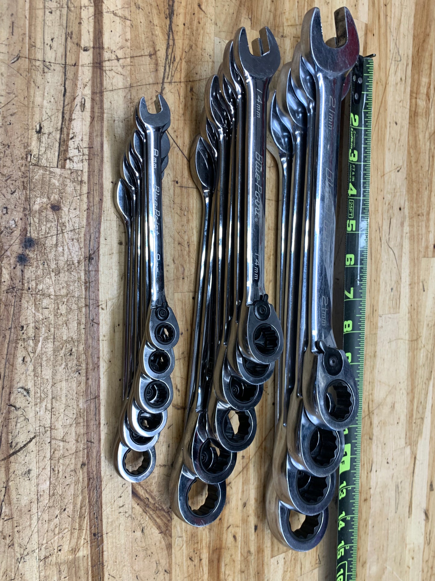 Blue Point Metric Ratcheting Wrench Set 8mm-25mm