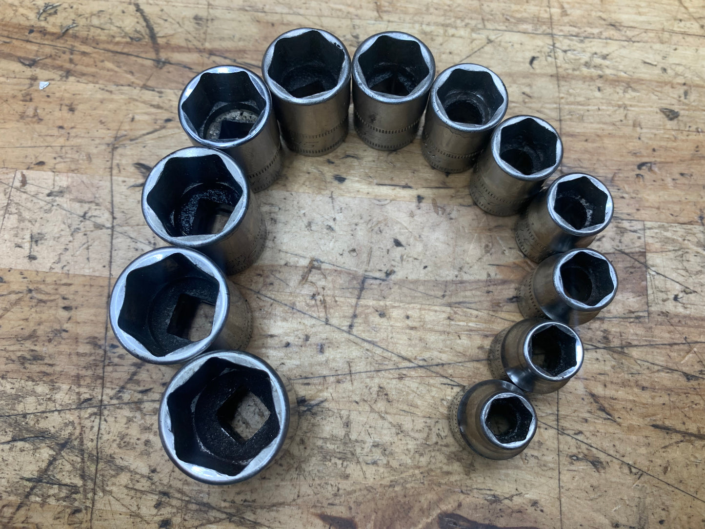 Snap On 3/8” Metric 12pc Shallow Socket Set USA 212FSMY