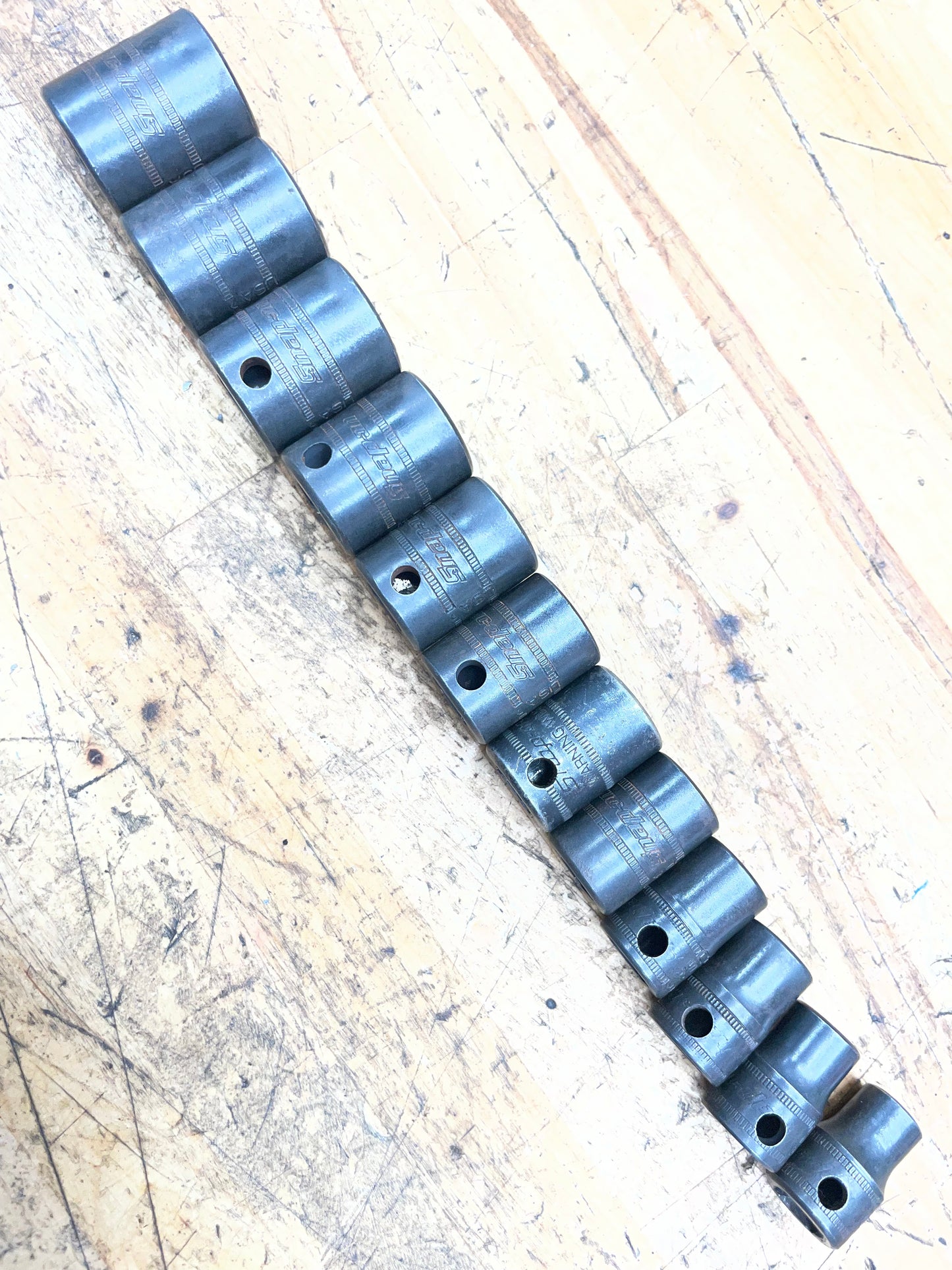 Snap On 3/8” Metric Shallow Impact Socket Set 12pc 8-19mm USA