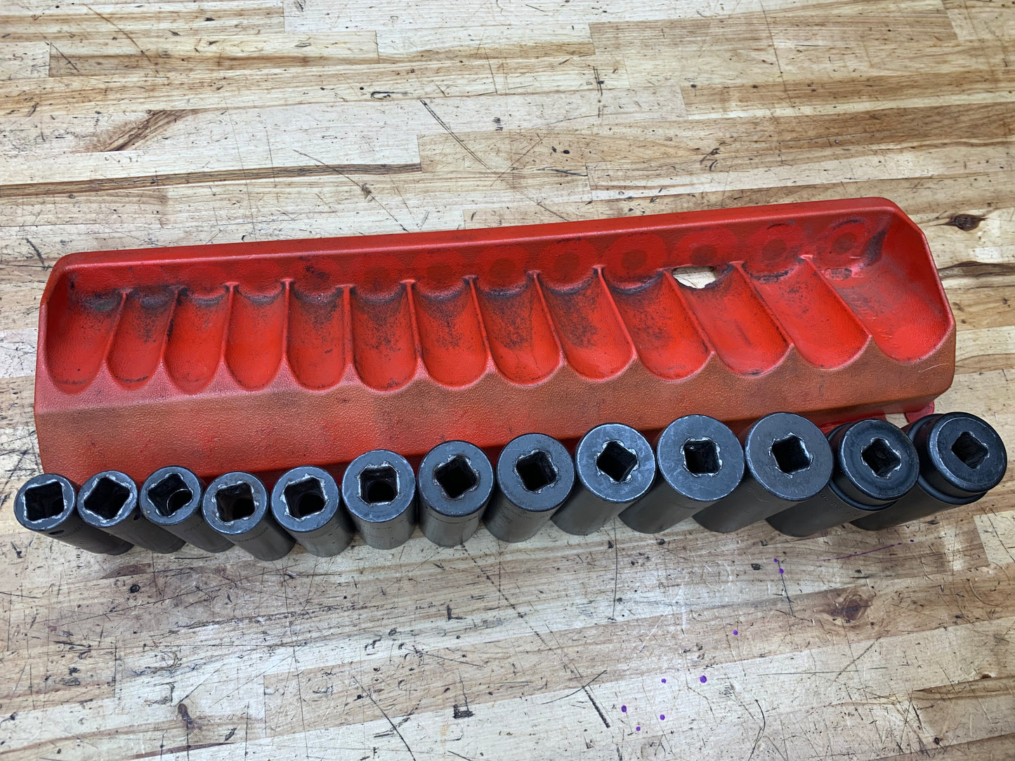 Snap On 1/2" SAE Impact Deep Socket Set 13pc USA 313SIMA