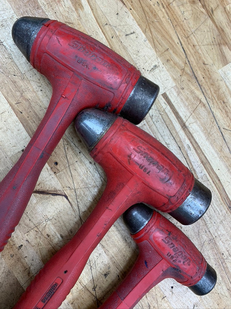 Snap On Ball Peen Hammer Set Deadblow 3pc 16oz, 32oz, 40oz