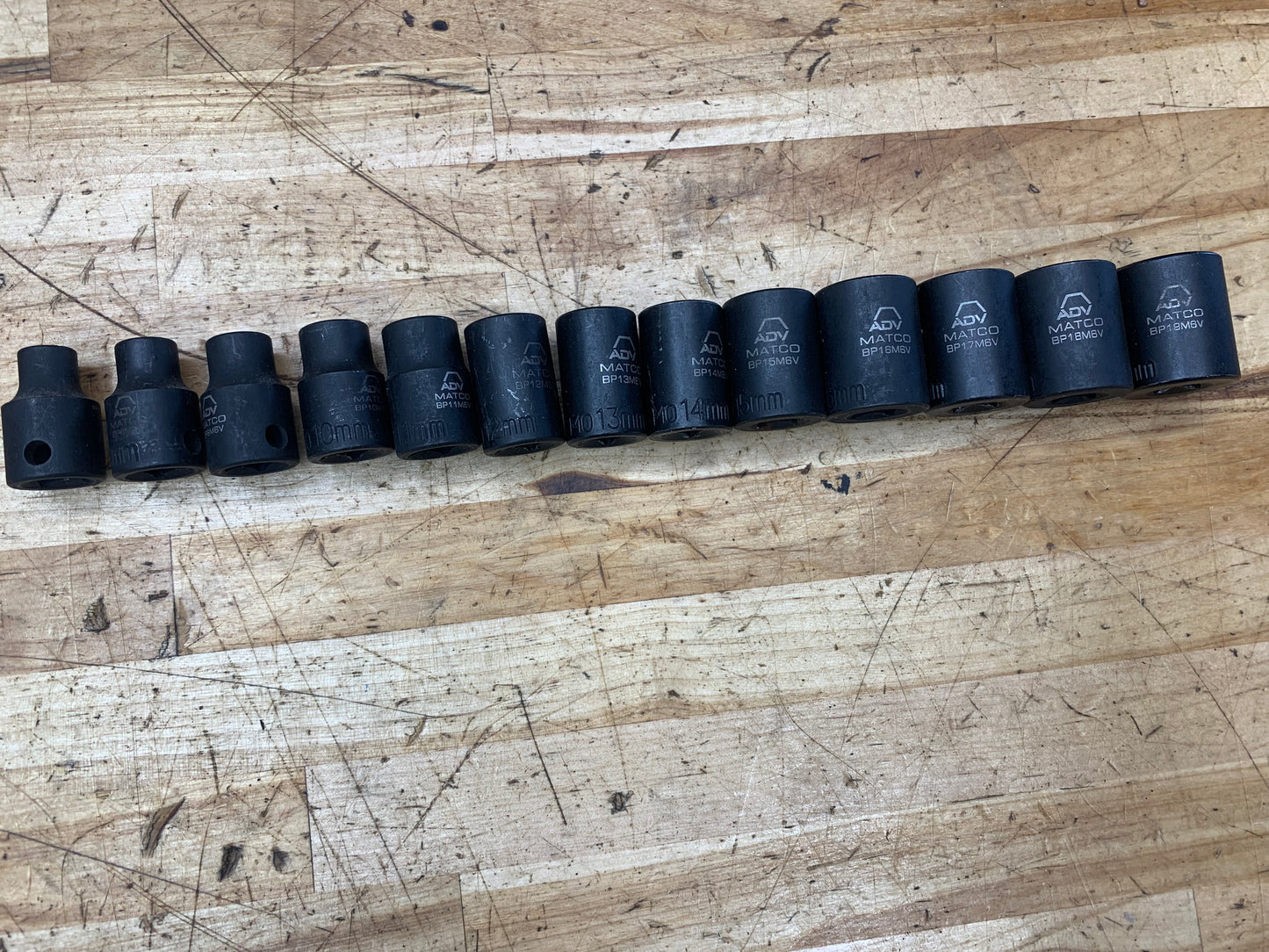 Matco 3/8” Metric Shallow Impact Socket Set 13pc SBPM136V