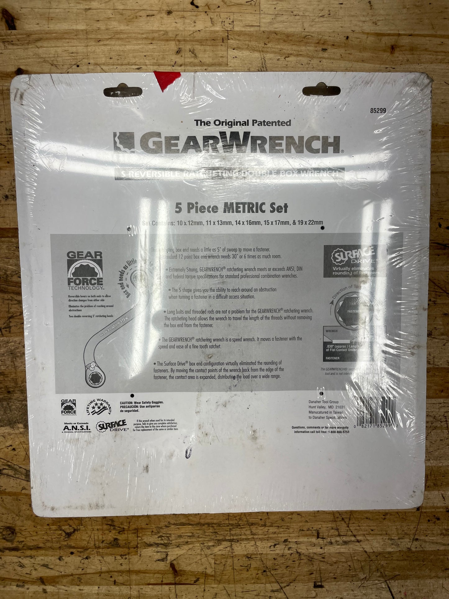 Gearwrench Metric Obstruction “S” Ratcheting Wrench Set NIB 85299