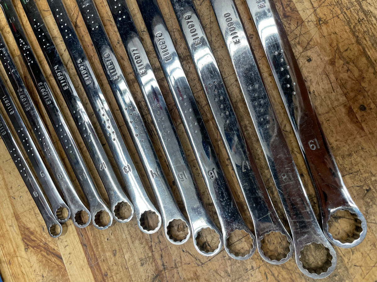 Expert by Mac Tools Metric Extra Long Ratcheting Box Wrench Set 8-19mm 12pc E111120