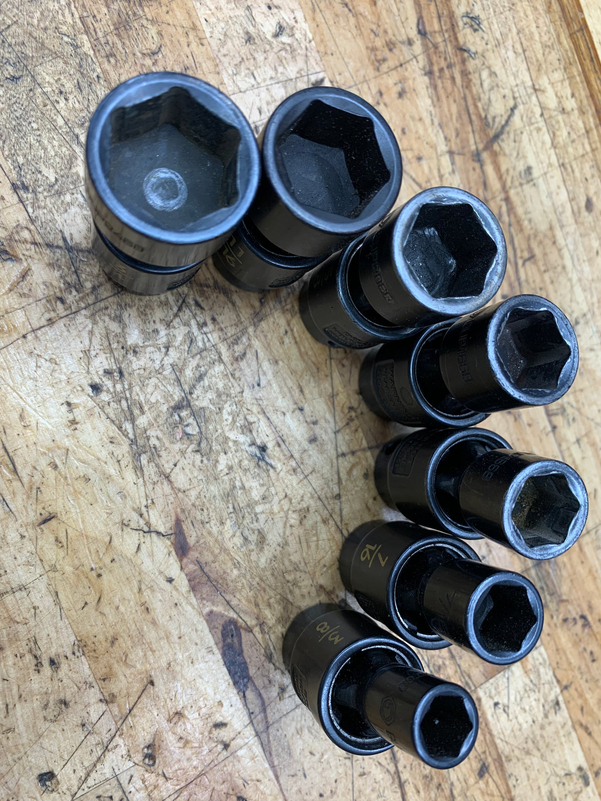 Matco 3/8" SAE Swivel Universal Impact Shallow Socket Set 7pc 3/8"-3/4"SXUP76TR