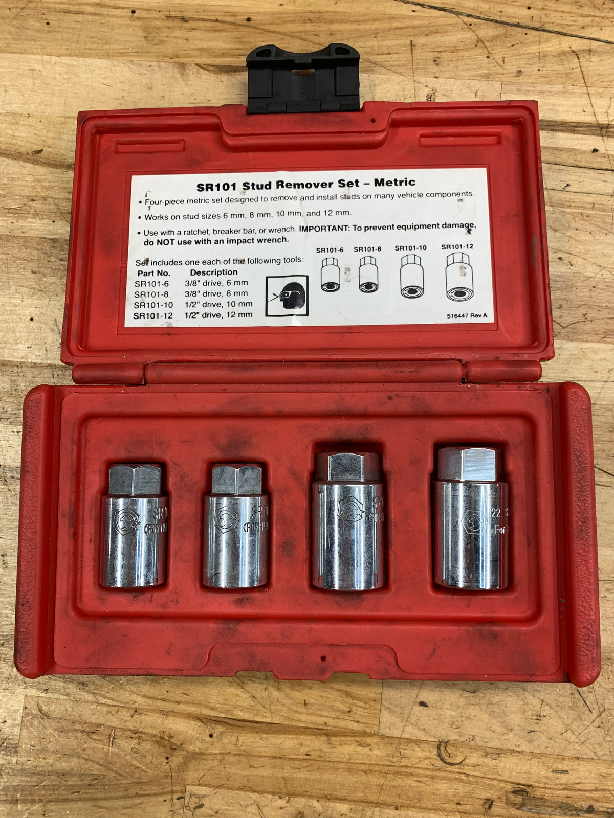Matco Extractor Set Matco Stud Puller Remover Set SR101 – MRC Tools LLC