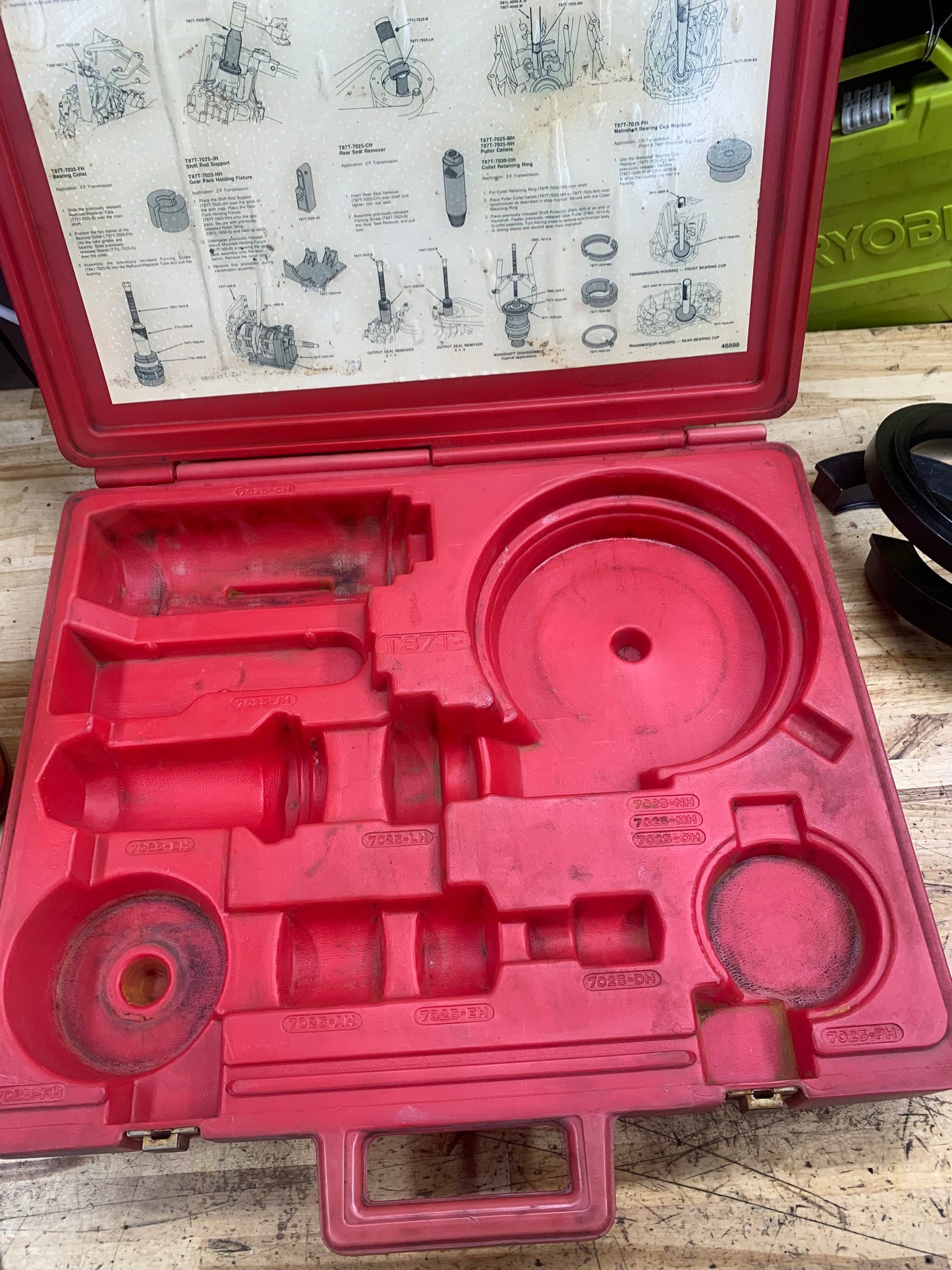 Ford T87T-7025-SH OTC Rotunda ZF Transmission Tool Kit Complete