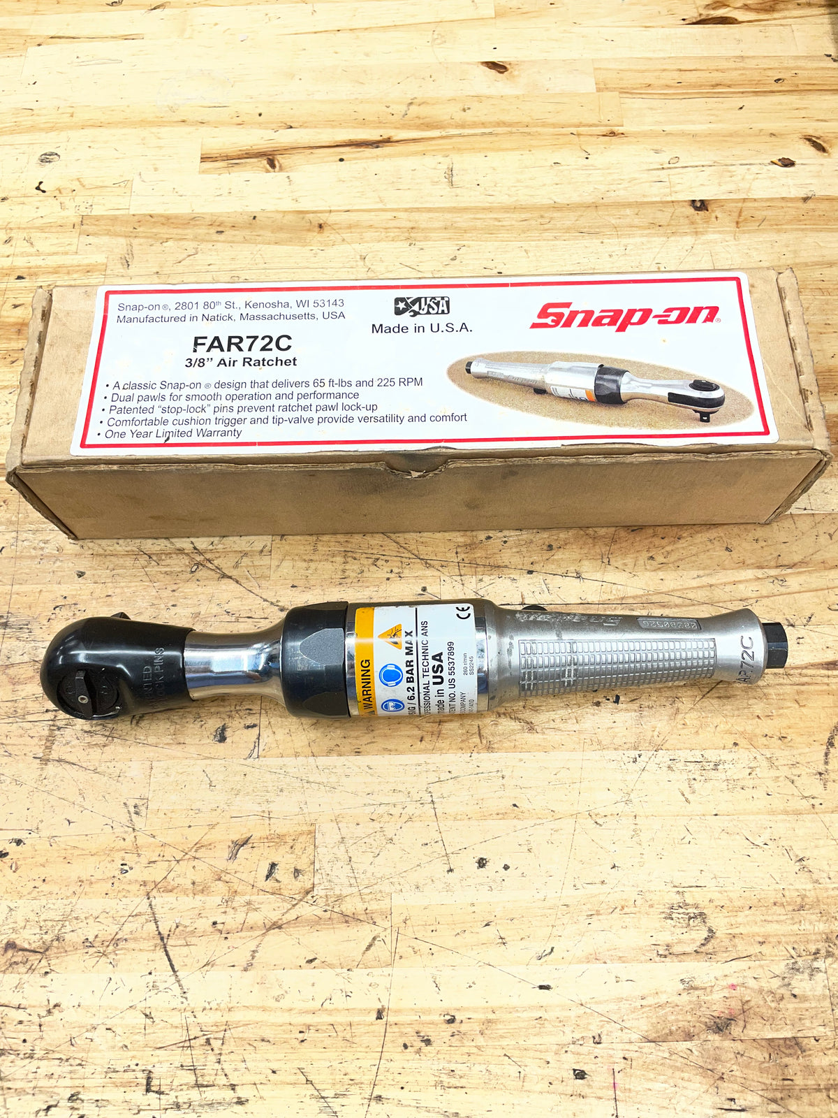 Snap On 3/8” Air Ratchet Pneumatic USA FAR27C