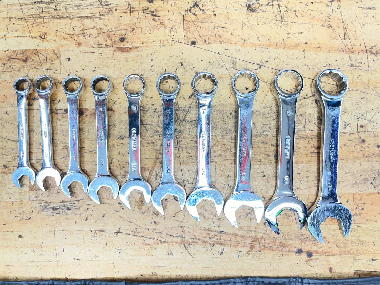 Mac Tools Metric Stubby Wrench Set 10pc 10-19mm USA SXSM102PTR