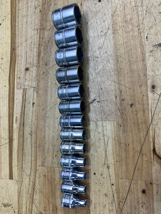 Snap On 1/4" Shallow Socket Set Metric 13pc