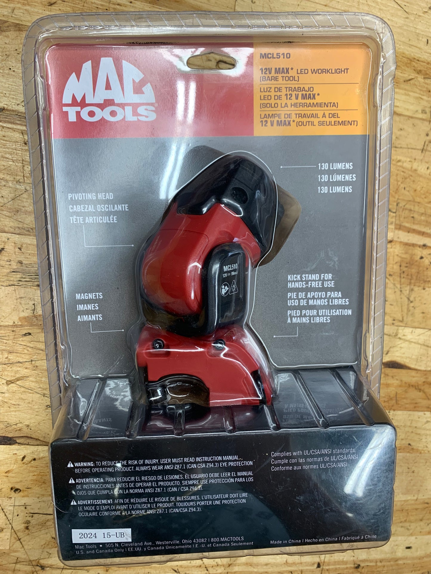 Mac Tools 12v Work Light BRAND NEW MCL510
