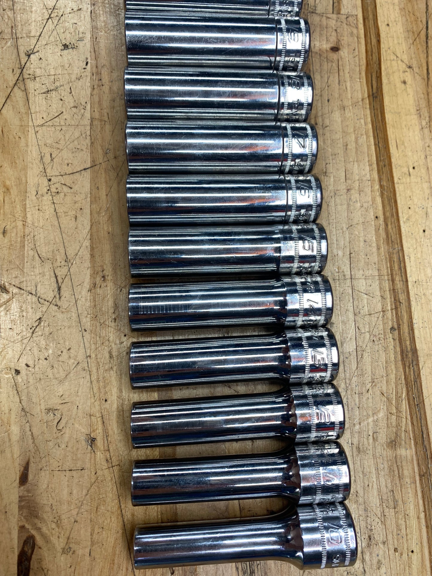 Snap On 1/2" Metric Deep Socket Set 17pc