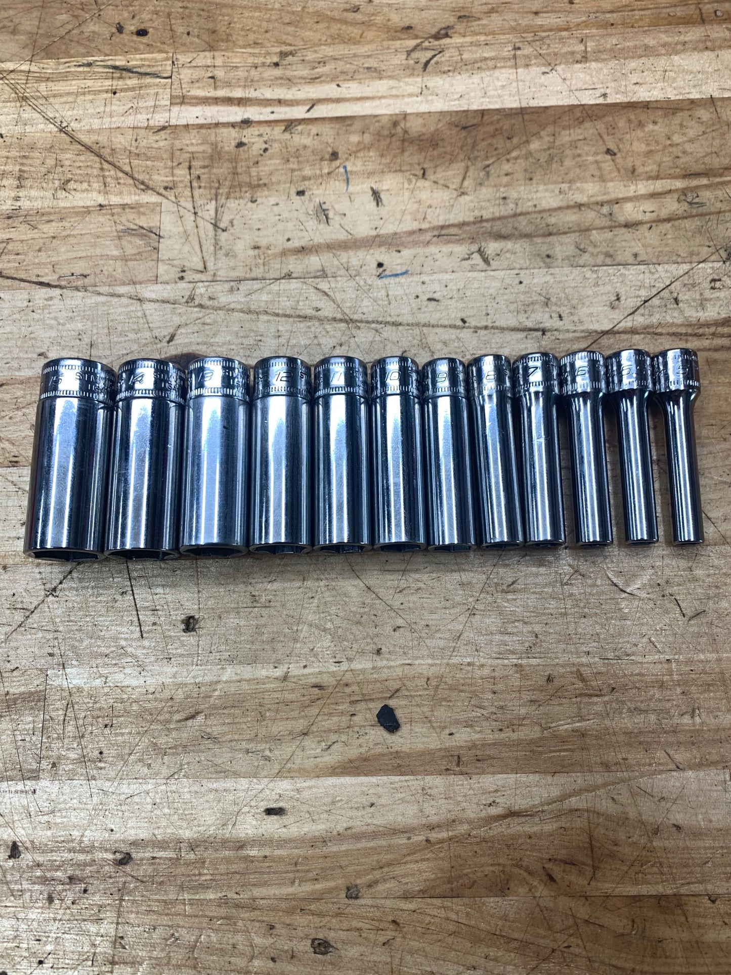 Snap On 1/“4 Metric Deep Socket Set 12pc USA  112STMMY