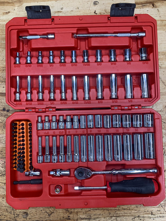 Tekton 1/4" Drive Master Socket and Ratchet Set Case 56pc SKT05303